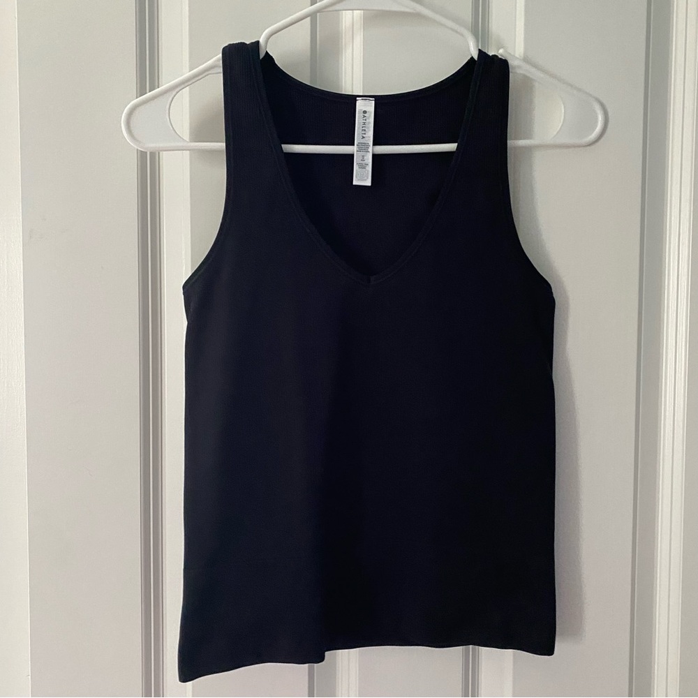 Athleta Aurora Seamless Black Tank, Womens XS